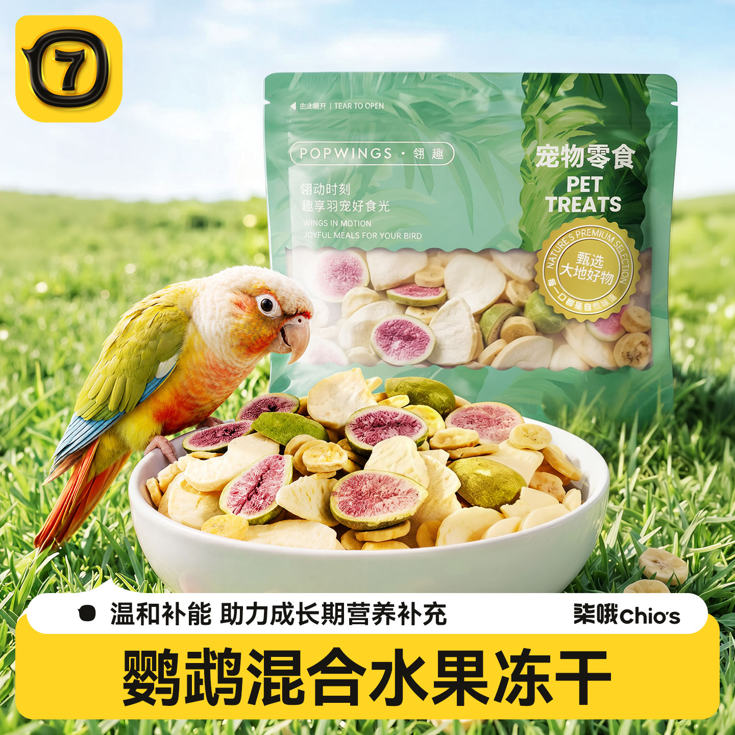 鹦鹉冻干新鲜水果零食莓果蔬菜训练奖励通用营养补充鸟零食