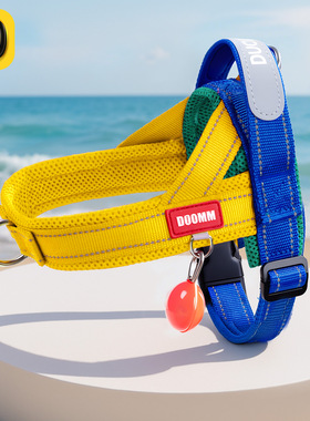 背心式狗狗牵引绳中小型犬狗绳比熊专用泰迪可调节胸背带遛狗链子