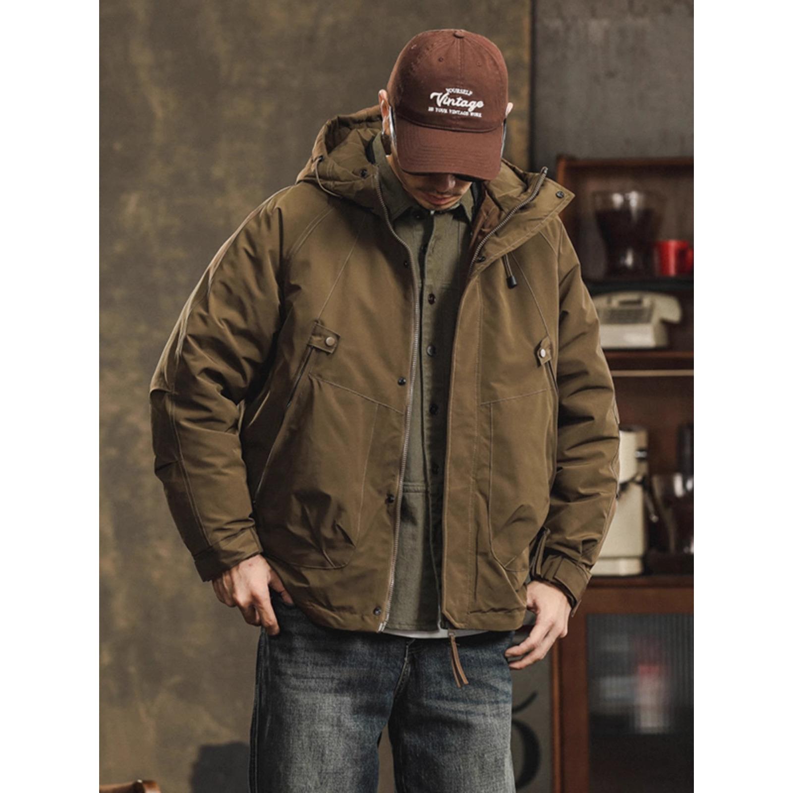 it Afternnaths潮牌美式工装羽绒服男冬户外保暖覆古加厚冲锋衣