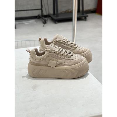 网红爆款面包鞋厚底鞋女2025冬季新款百搭休闲加绒厚底松糕大头鞋