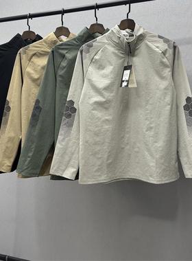 Ander Jurnal 户外运动上衣男士弹力立领半拉炼长袖T恤休闲速干衣