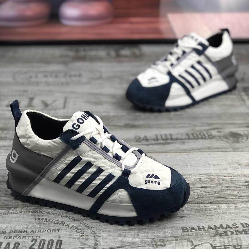 轻奢潮牌真皮阿甘鞋子男2025春秋休闲运动鞋透气慢跑鞋增高老爹鞋