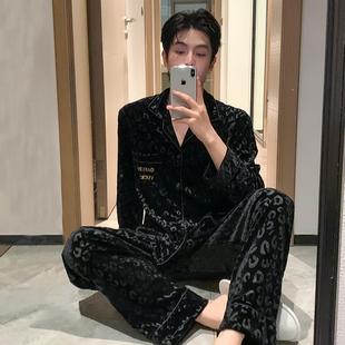 金丝绒套装 琥珀里 豹纹薄绒长袖 Gtra」情侣秋冬季 世界「Daily