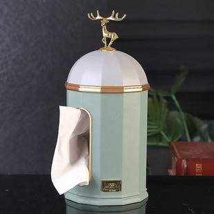 抽纸盒简约现代家用客厅茶几摆件轻奢多功能餐桌纸巾盒 创意欧式
