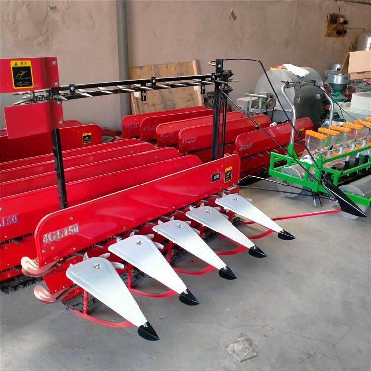 水稻高粱多用型割晒机 手推式辣椒黄豆收割机 玉米秸秆放片机