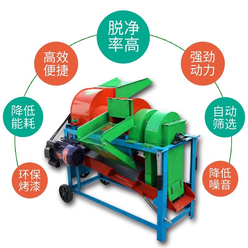 多功能脱粒机玉米剥皮机家用小型大豆高粱水稻谷子苞谷撕皮脱粒机