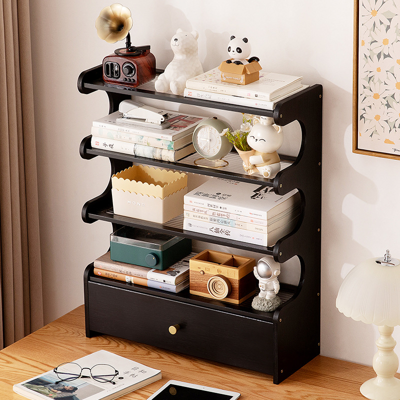 书架置物架落地书柜子家用客厅儿童靠墙多层简易卧室收纳柜储物柜