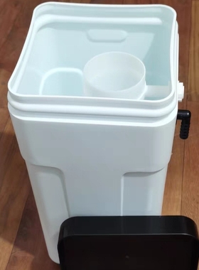25升家用软水机盐桶25升盐箱方形白色软水机配件厨柜款小型盐箱