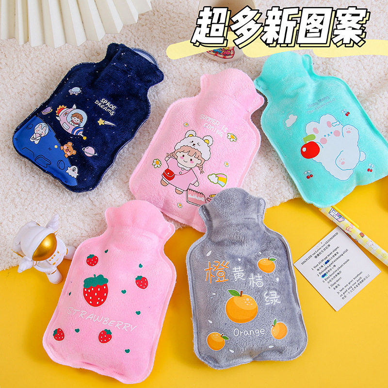 卡通毛绒注水热水袋学生便携暖水袋可爱迷你暖手宝女生保暖敷肚子