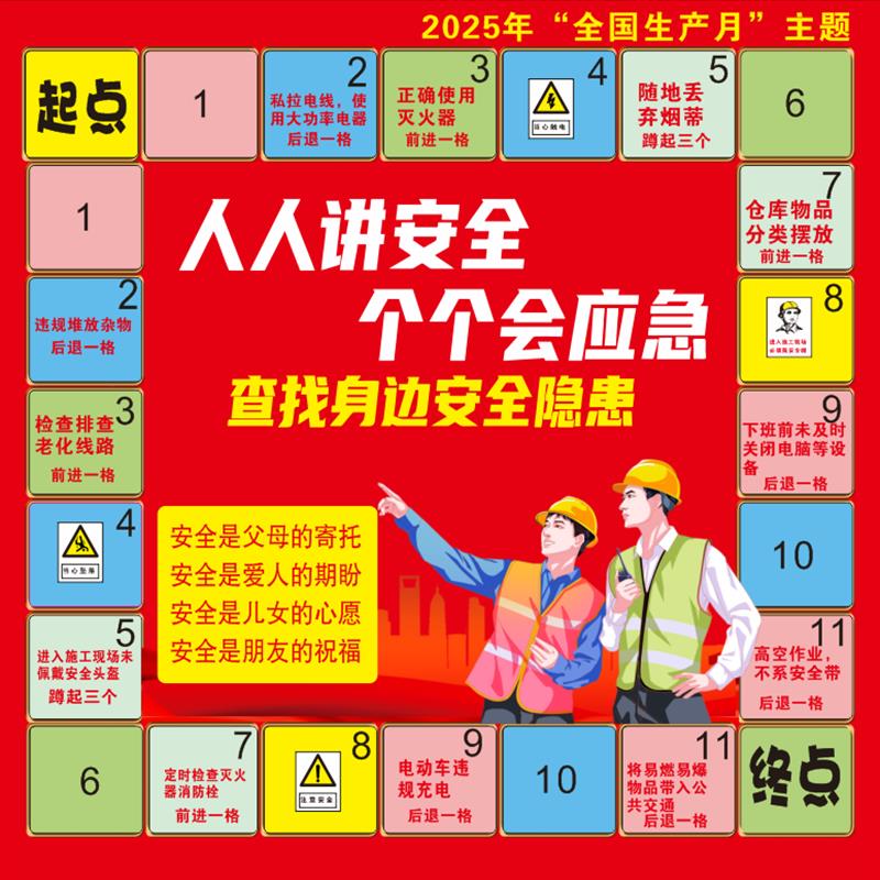 消防交通安全生产真人地面飞行棋