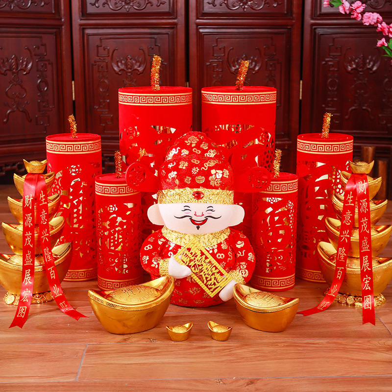 马年堆头炮仗假鞭炮春节摆件