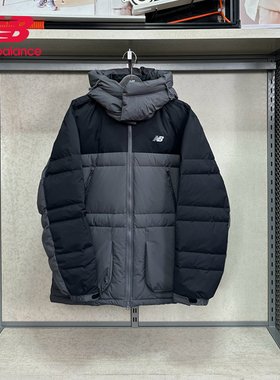 New Balance NB男女运动外套中长款90鸭绒连帽保暖羽绒服NPE45241
