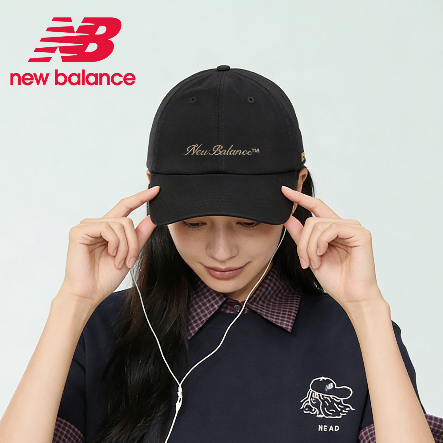 NEW BALANCE NB棒球帽男女款百搭防晒户外运动休闲帽子AC10528
