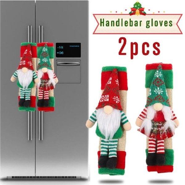2Pcs Holiday Themed Fridge Handle Covers Refrigerator