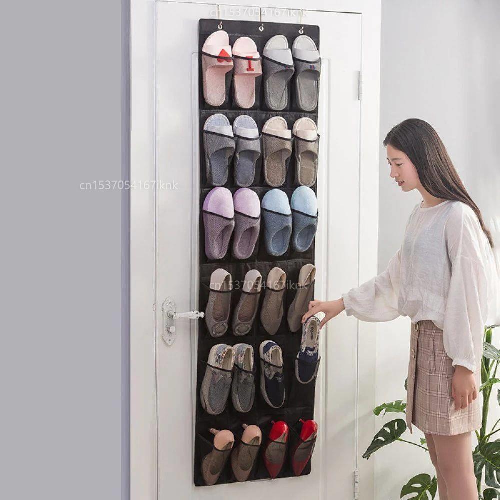 Wall Hanging Shoe Storage Organizer Bag Shoes Rack Over The