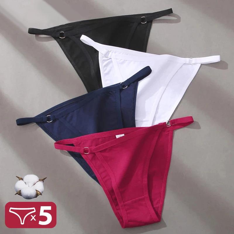 5PCS Sexy Underwear Cotton Panties Women Lingerie Female
