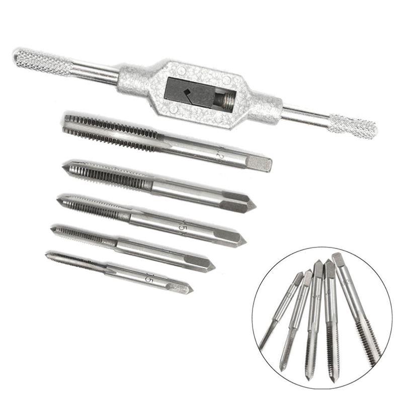New 5pcs HSS Thread Metric Plug Tap Tool Set M3-M8 with