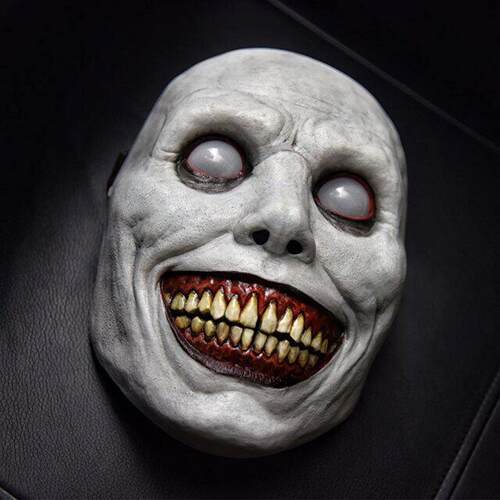 Halloween Horror Face Mask 微笑白眼恶魔面具男女化妆舞会道具
