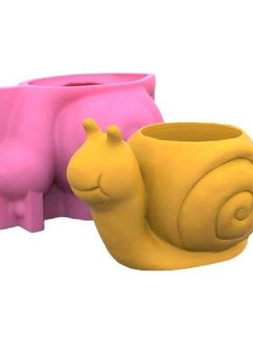Animal Snails Shaped Cartoon Flower Pot Silicone Molds