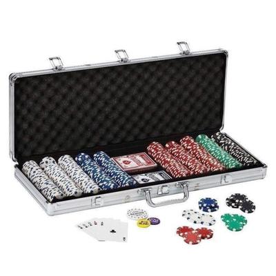 texas hold em poker set aluminum case 500 dice chips赌注牌