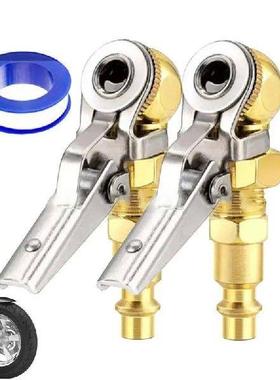 Air Chucks For Tires 2pcs Tire Air Chuck No Leakage Clip-On