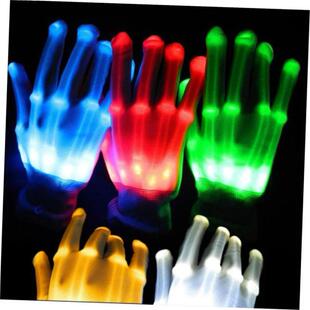 LED Gloves Neon Guantes Glowing Halloween Party Light Props