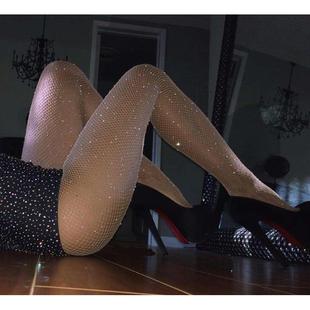 Stockings Tights Sparkle Stretchy 袜 Women Pantyhose Fishnet