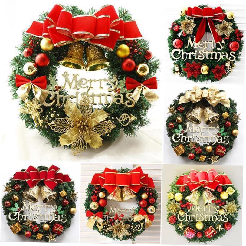 圣诞Christmas Garland Decorative door hanging Green wreath