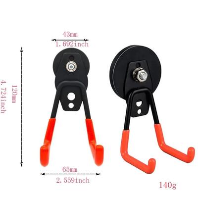 Strong Magnet Garage Hook Nail Free Installation High Load-B
