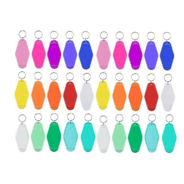 30 Piece Sublimation Keychain Blanks, Blank Hotel Keychains