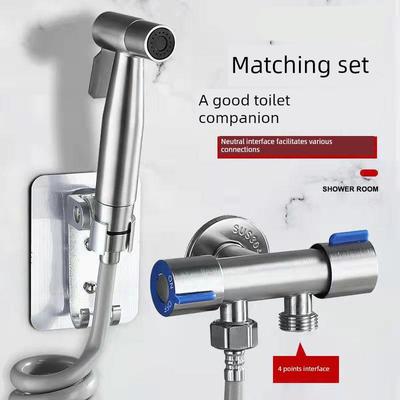 Black Bidet Faucet Hand Protable Toilet Bidet Sprayer Stainl