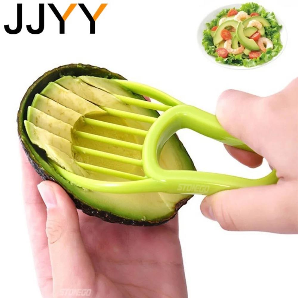 JJYY 3 In 1 Avocado Slicer Shea Corer Butter Fruit Peeler Cu