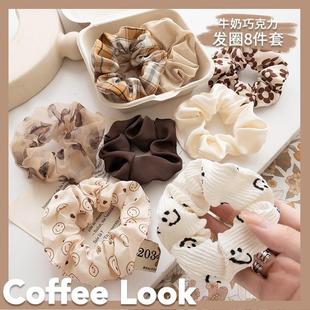 Silk Scrunchies Set Elastic Scrunchie Pcs Leopard Print