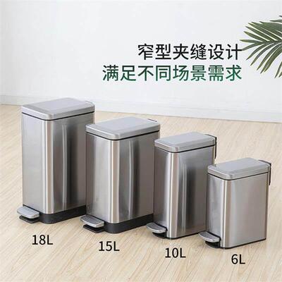 Stainless steel trash can kitchen large deodorant refuse bin