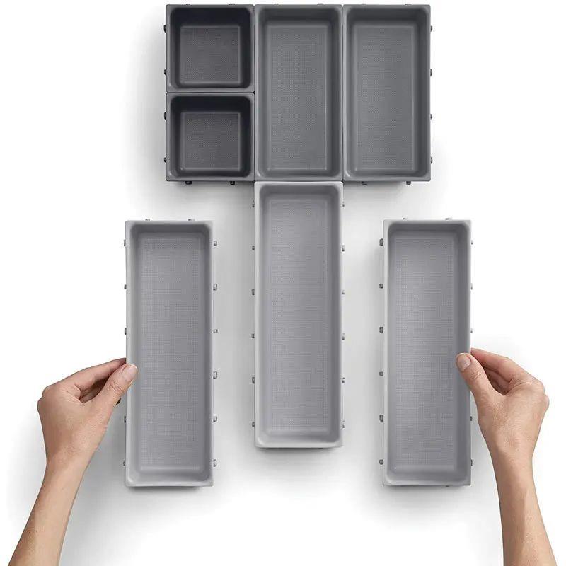 7pcs Drawer Kitchen Storage Box Cutlery Organizer Free Combi