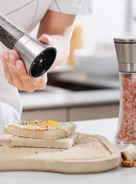 180/200ML Pepper Grinder Stainless Steel Glass Spice Bottle