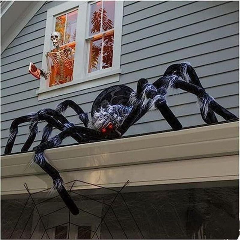 30cm/50cm/75cm/90cm Halloween Black Plush Spider Decoration