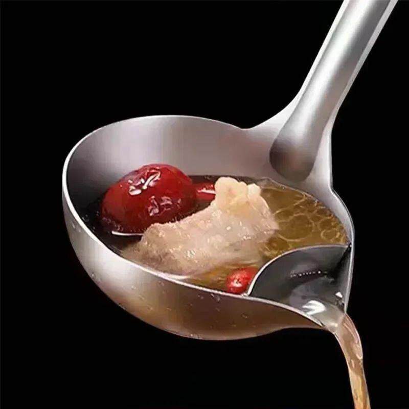 Stainless Steel Colander Spoon Soup Colander Kitchen Gravy O