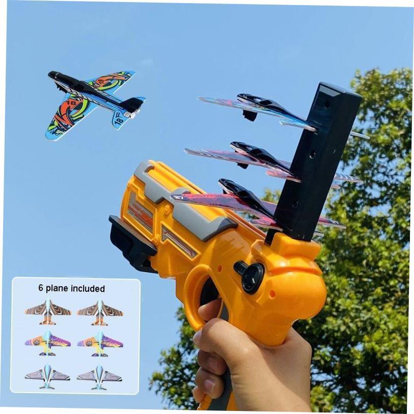 Launcher Toys for Kids Bubble Catapult With 6 Small Plane To