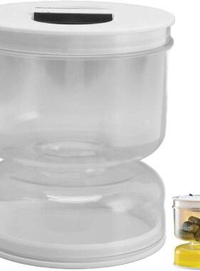 Pickle and Olive Hourglass jar, Pickle Flip Jar Separated