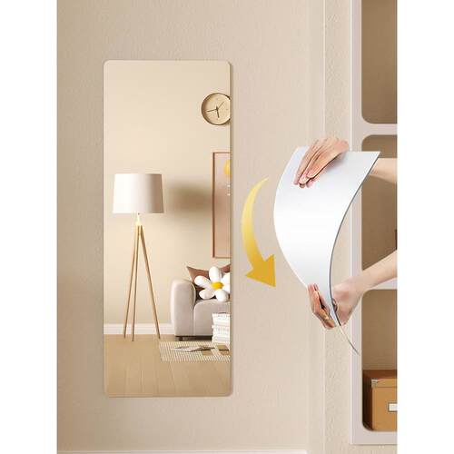 With gum mirror sticker wall soft mirror wallpaper试衣镜全身
