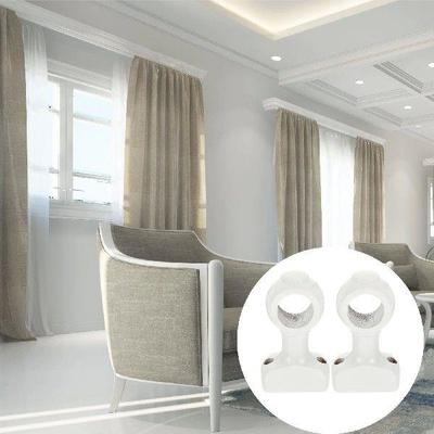 Curtain Rod Bracket Wood Mounting Brackets Hooks for Wall