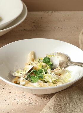 8 "Salad Bowl Pure White Deep Bowl Ceramic Bowl Wholesa