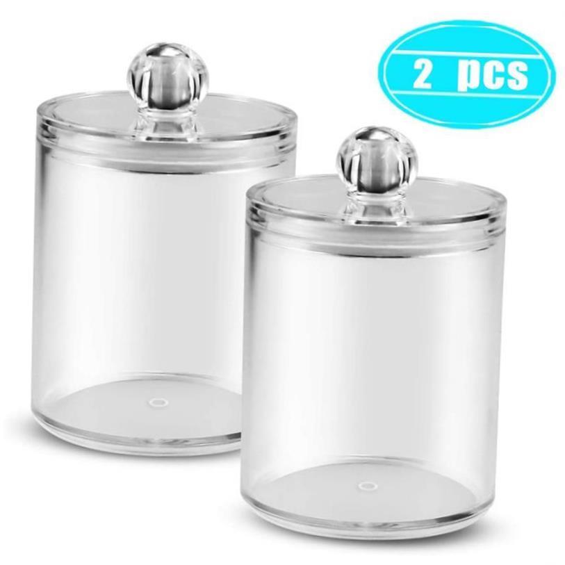 Swab Cotton Pad Jewelry Round Plastic Box Storage Container