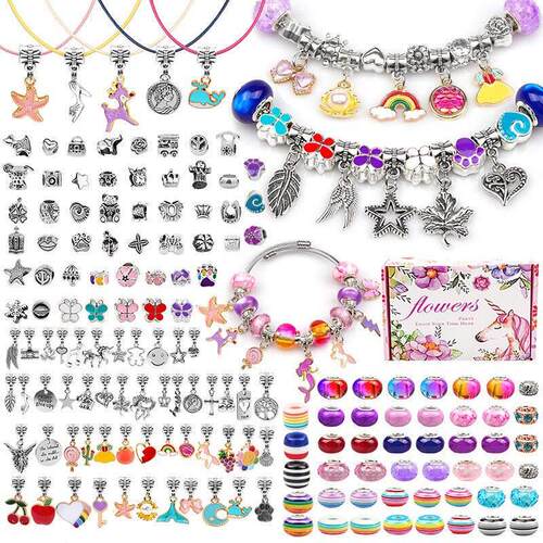 DIY Charms Bracelet Kit Jewelry Making Set for Girls Kids