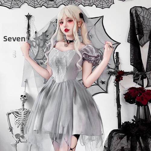 Halloween ghost bride vampire costume万圣节服装鬼新娘装女巫