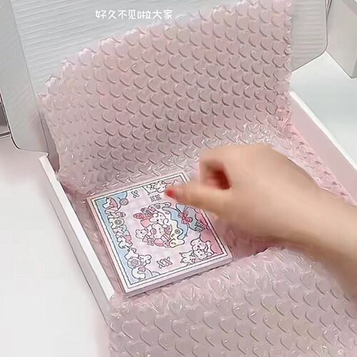 粉色爱心气泡膜小卷加厚防震垫