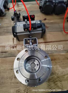 D643W气动不锈钢法兰蝶阀  AT单作用气动硬密封蝶阀 气动蝶阀