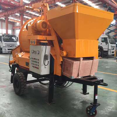 混凝土搅拌泵送一体机 柴油动力混凝土搅拌地泵concrete pump