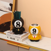 台球厅烟灰缸创意个性 桌球会所多功能带盖台球馆室黑八防飞灰烟缸